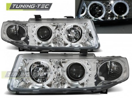 HEADLIGHTS ANGEL EYES CHROME fits SEAT LEON / TOLEDO 04.99-08.04