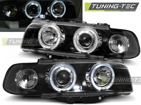 HEADLIGHTS ANGEL EYES BLACK fits BMW E38 06.94-08.98