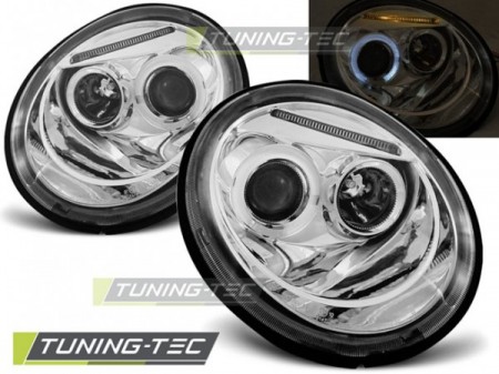 HEADLIGHTS ANGEL EYES CHROME fits VW NEW BEETLE 10.98-05.05