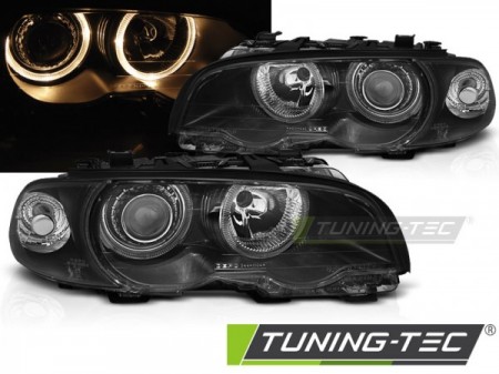 HEADLIGHTS ANGEL EYES BLACK fits BMW E46 04.99-03 COUPE CABRIO 