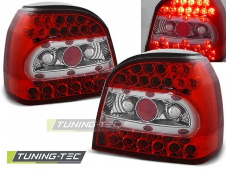 LED TAIL LIGHTS RED WHITE fits VW GOLF 3 09.91-08.97