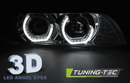 HEADLIGHTS ANGEL EYES 3D CHROME fits BMW E39 09.95-06.03