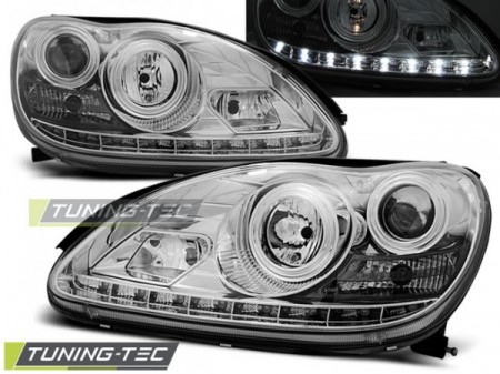 HEADLIGHTS DAYLIGHT CHROME fits MERCEDES W220 S-KLASA 09.98-05.05