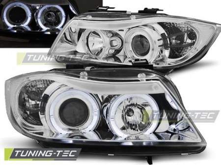 HEADLIGHTS ANGEL EYES CHROME fits BMW E90/E91 03.05-08.08