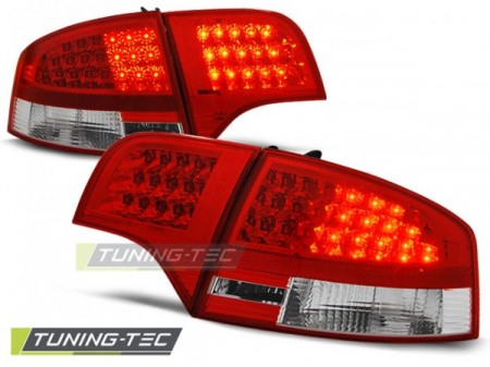 LED TAIL LIGHTS RED WHITE fits AUDI A4 B7 11.04-11.07 SEDAN