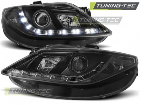 HEADLIGHTS DAYLIGHT BLACK fits SEAT IBIZA 6J 06.08-12