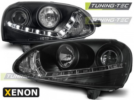 XENON HEADLIGHTS DAYLIGHT BLACK fits VW GOLF 5 03-08