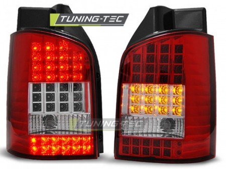 LED TAIL LIGHTS RED WHITE fits VW T5 04.03-09