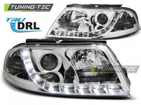 HEADLIGHTS TRUE DRL CHROME fits VW PASSAT 3BG 09.00-03.05