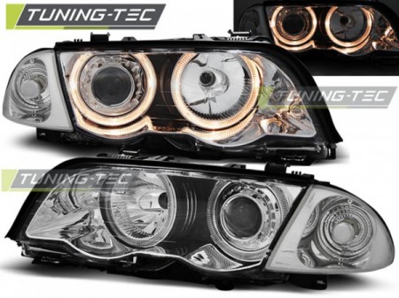 HEADLIGHTS ANGEL EYES CHROME fits BMW E46 05.98-08.01 S/T