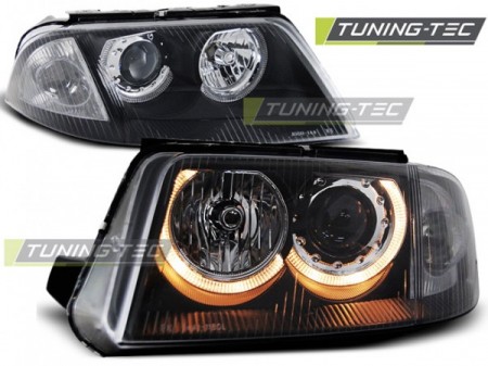 HEADLIGHTS ANGEL EYES BLACK fits VW PASSAT 3BG B5 FL 09.00-03.05