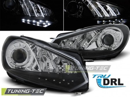 HEADLIGHTS TRUE DRL BLACK fits VW GOLF 6 10.08- 12