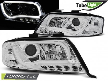 HEADLIGHTS TUBE LIGHT CHROME fits AUDI A6 06.01-05.04