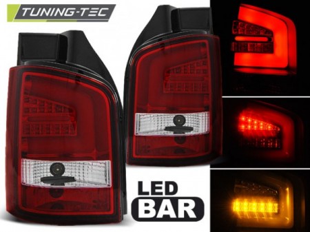 LED BAR TAIL LIGHTS RED WHIE fits VW T5 04.03-09