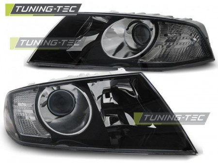 HEADLIGHTS BLACK fits SKODA OCTAVIA 04-08