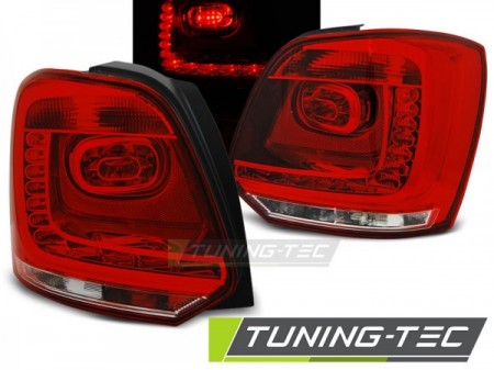 LED TAIL LIGHTS RED WHITE fits VW POLO 09-14