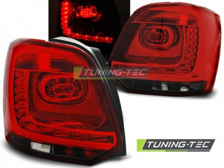 LED TAIL LIGHTS RED SMOKE fits VW POLO 09-14