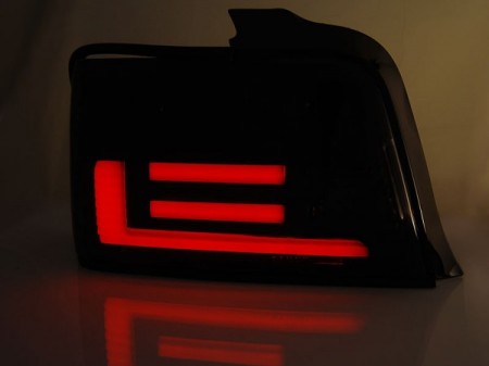 LED BAR TAIL LIGHTS SMOKE fits BMW E36 12.90-08.99 SEDAN