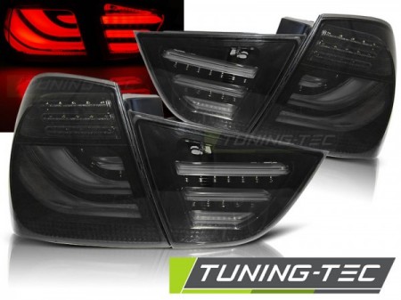 LED BAR TAIL LIGHTS SMOKE BLACK fits BMW E90 09-11