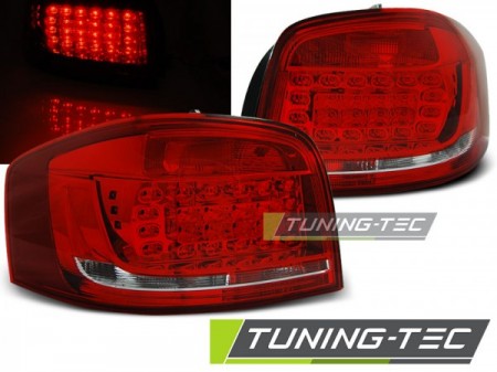 LED TAIL LIGHTS RED WHITE fits AUDI A3 08-12