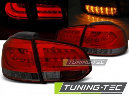 LED BAR TAIL LIGHTS RED SMOKE fits VW GOLF 6 10.08-12