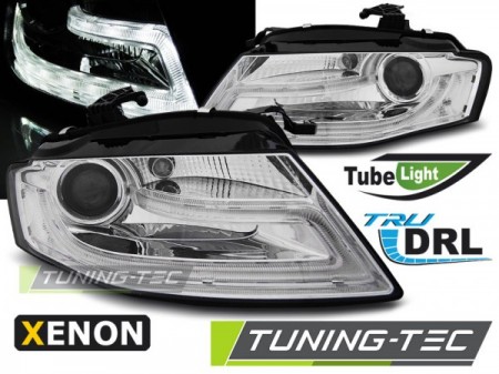 XENON HEADLIGHTS TRUE DRL CHROME fits AUDI A4 B8 04.08-11