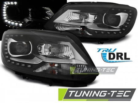 HEADLIGHTS TRUE DRL BLACK fits VW TOURAN II 08.10-15
