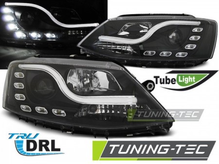 HEADLIGHTS TUBE LIGHT DRL BLACK fits VW JETTA VI 1.11-18