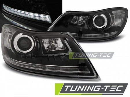 HEADLIGHTS DAYLIGHT BLACK fits SKODA OCTAVIA 09-12