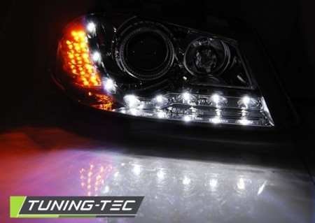 HEADLIGHTS DAYLIGHT CHROME fits SEAT IBIZA 6L 04.02-08