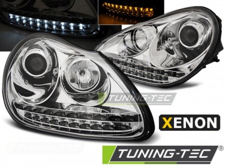 XENON HEADLIGHTS DAYLIGHT CHROME fits PORSCHE CAYENNE 02-06