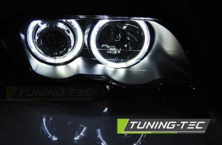 HEADLIGHTS ANGEL EYES LED BLACK fits BMW E46 05.98-08.01 S/T