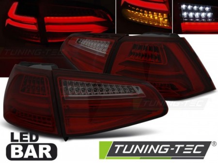 LED BAR TAIL LIGHTS RED SMOKE fits VW GOLF 7 13-17