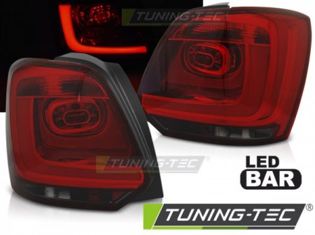 LED BAR TAIL LIGHTS RED SMOKE fits VW POLO 09-14