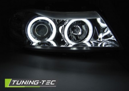 HEADLIGHTS ANGEL EYES CCFL CHROME fits BMW E90/E91 03.05-08.08