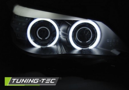 HEADLIGHTS ANGEL EYES CCFL BLACK LED INDICATOR fits BMW E60/E61 03-07