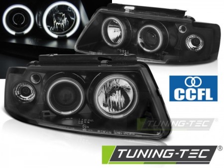 HEADLIGHTS ANGEL EYES CCFL BLACK fits VW PASSAT B5 3B 96-08.00