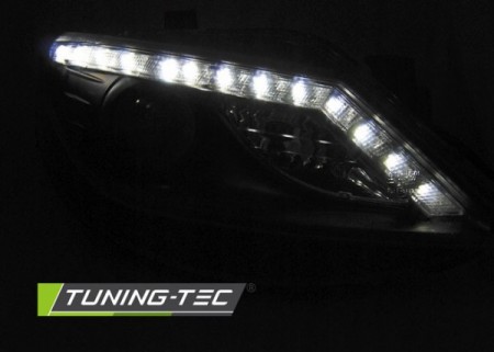 HEADLIGHTS DAYLIGHT BLACK with  LED INDICATOR fits SEAT IBIZA 6J 06.08-12