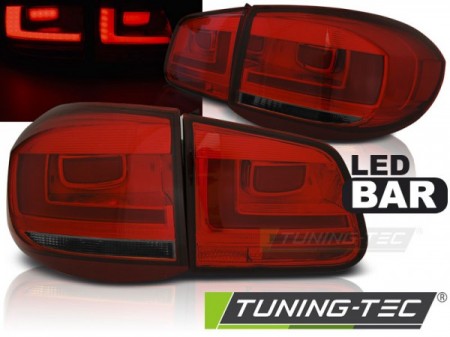 LED BAR TAIL LIGHTS RED SMOKE fits VW TIGUAN 07-07.11