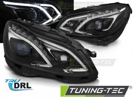 Headlights True Drl Black Fits Mercedes W212 13-16 - Tuning-Tec.com
