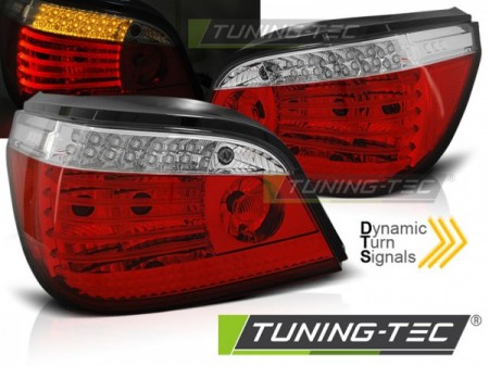 LED TAIL LIGHTS RED WHITE SEQ fits BMW E60 07.03-07