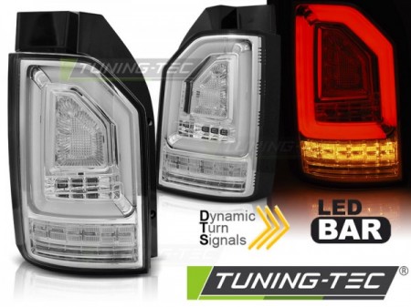 LED BAR TAIL LIGHTS CHROME SEQ fits VW T6 15-19 OEM LED