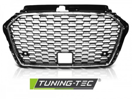 GRILLE SPORT CHROME BLACK fit AUDI A3 (8V) 17- 