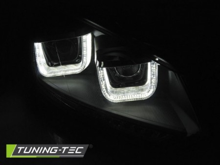 HEADLIGHTS U-LED LIGHT DRL BLACK SEQ fits VW GOLF 6 08-12