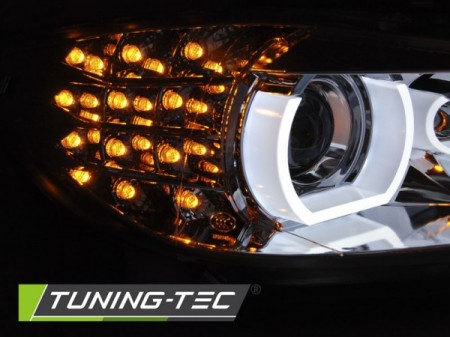 XENON HEADLIGHTS ANGEL EYES LED DRL CHROME fits BMW E90/E91 09-11