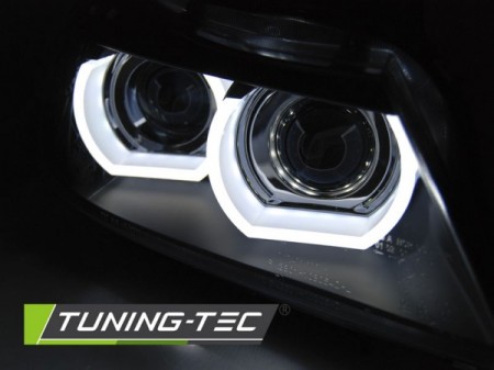 XENON HEADLIGHTS ANGEL EYES LED DRL BLACK fits BMW E90/E91 09-11