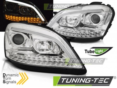 HEADLIGHTS TUBE LIGHT CHROME SEQ fits MERCEDES W164 ML M-KLASA 05-07