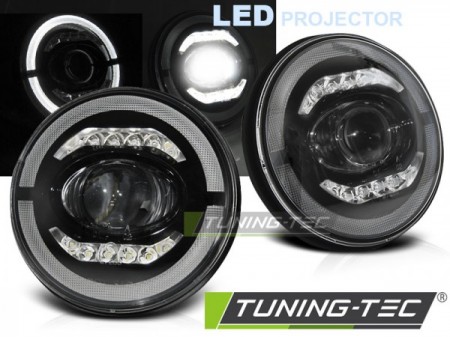 CHRYSLER JEEP WRANGLER TJ/ LJ/ JK 96-18 ANGEL EYE LED BLACK