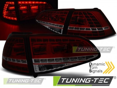 LED TAIL LIGHTS SPORT RED SMOKE SEQ fits VW GOLF 7 13-17
