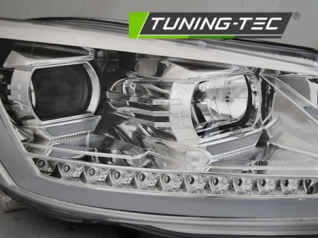 HEADLIGHTS TUBE LIGHT DRL CHROME SEQ fits VW TOURAN II 08.10-15
